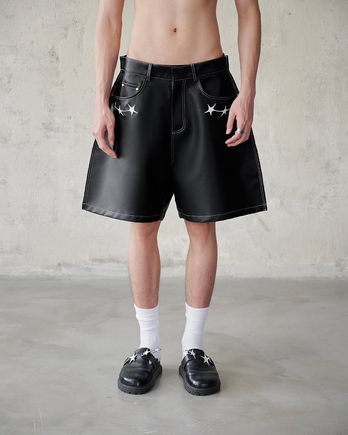 ISSEY LEATHER SHORTS