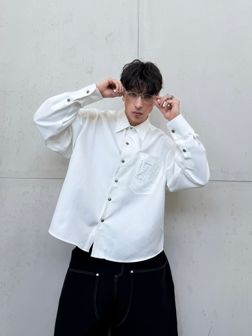 SIGNATURE MARK SHIRT - WHITE