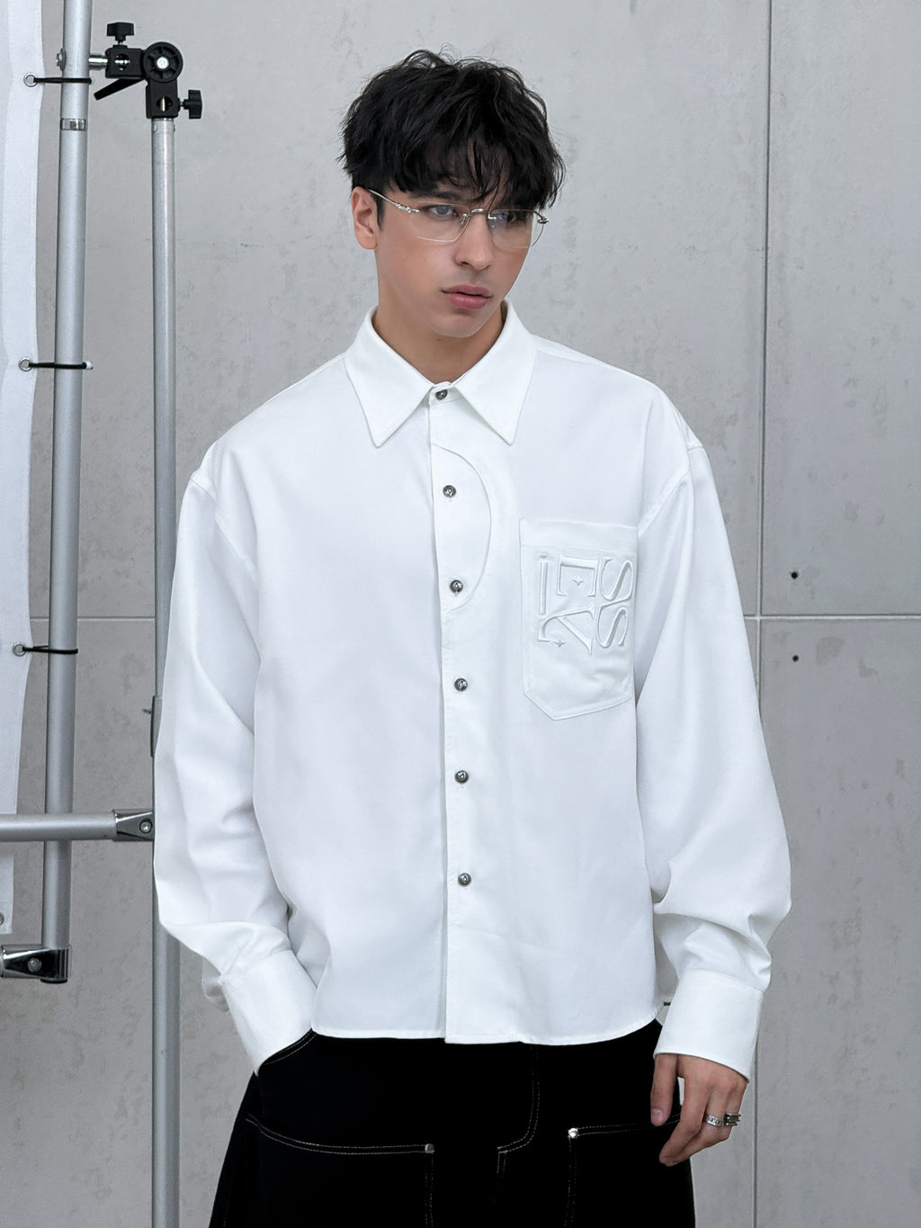 SIGNATURE MARK SHIRT - WHITE