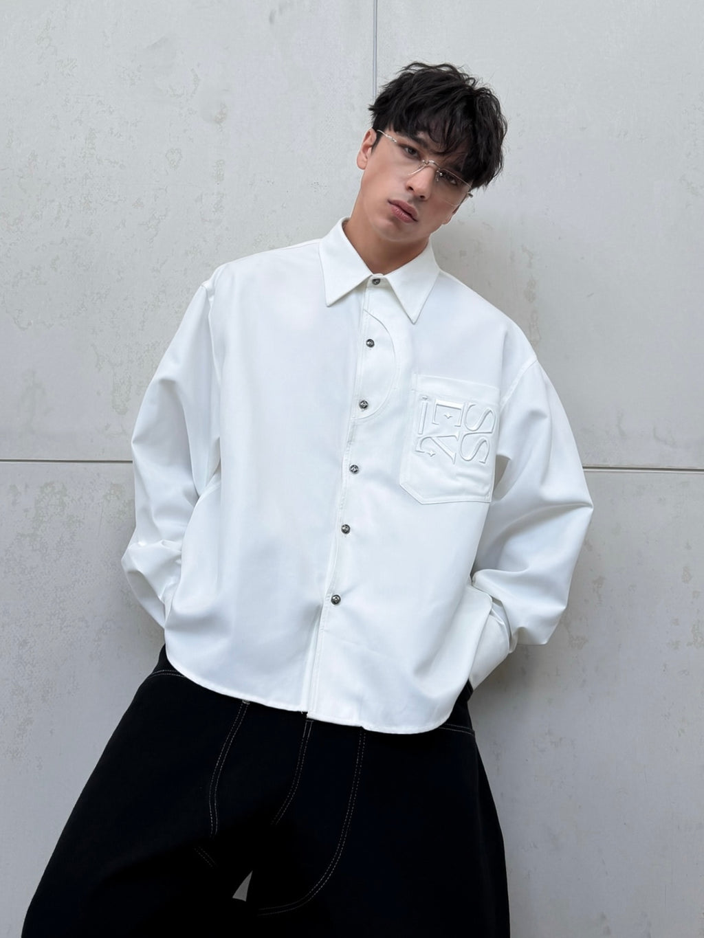 SIGNATURE MARK SHIRT - WHITE