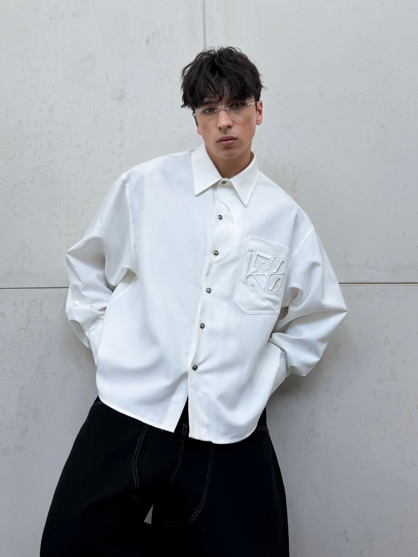 SIGNATURE MARK SHIRT - WHITE