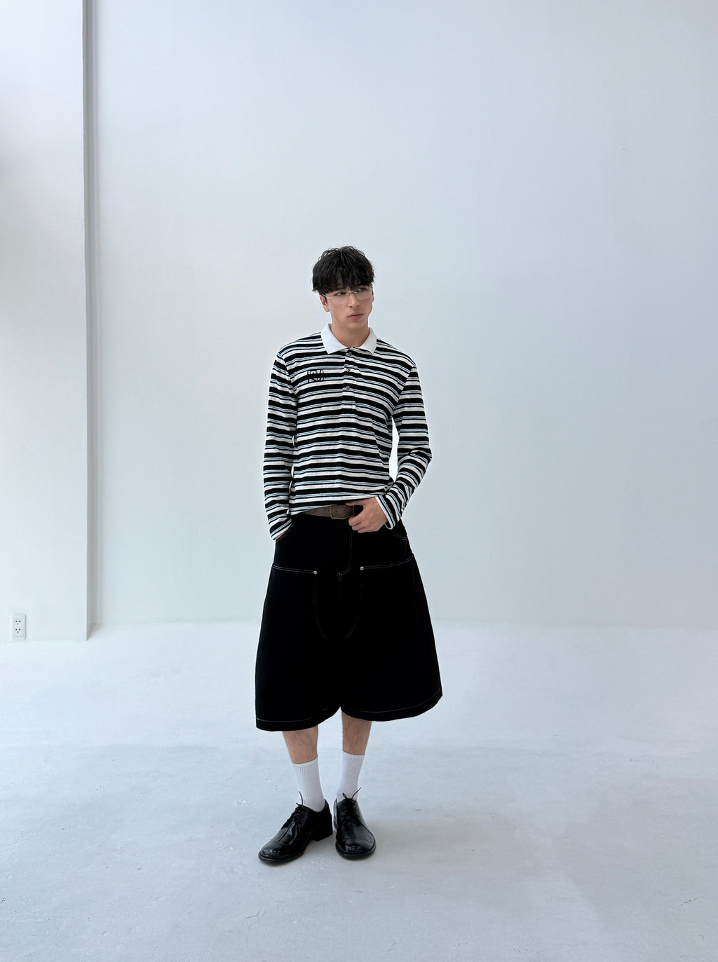 CURRENT STRIPE POLO LS