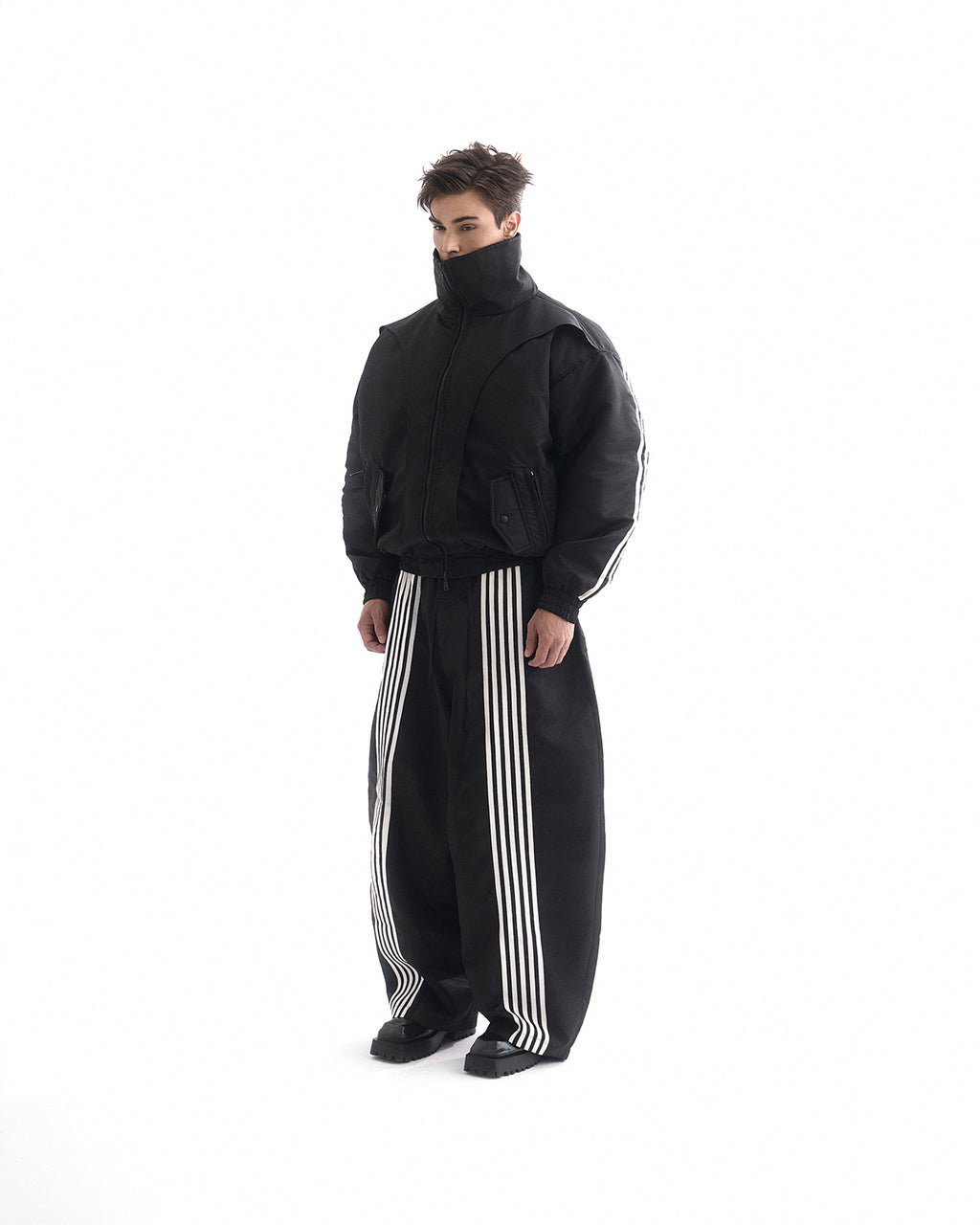 5 STRIPES WIDE PARACHUTE PANTS