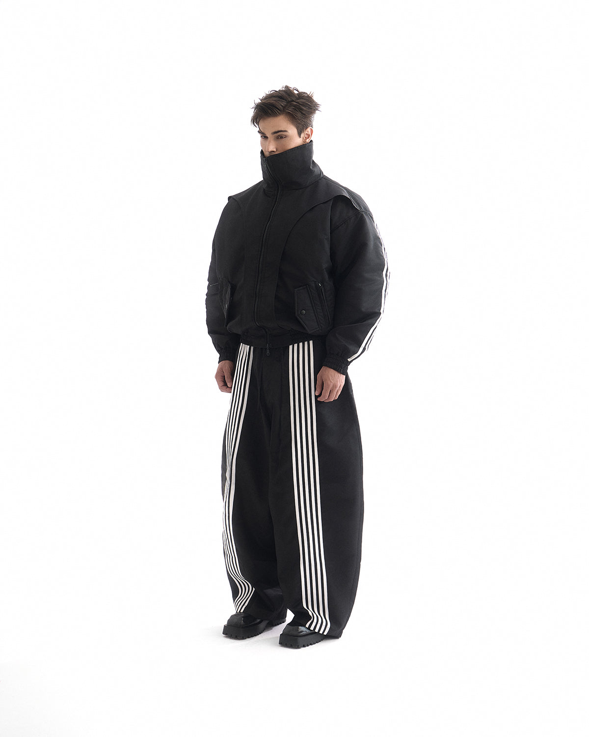 5 STRIPES WIDE PARACHUTE PANTS