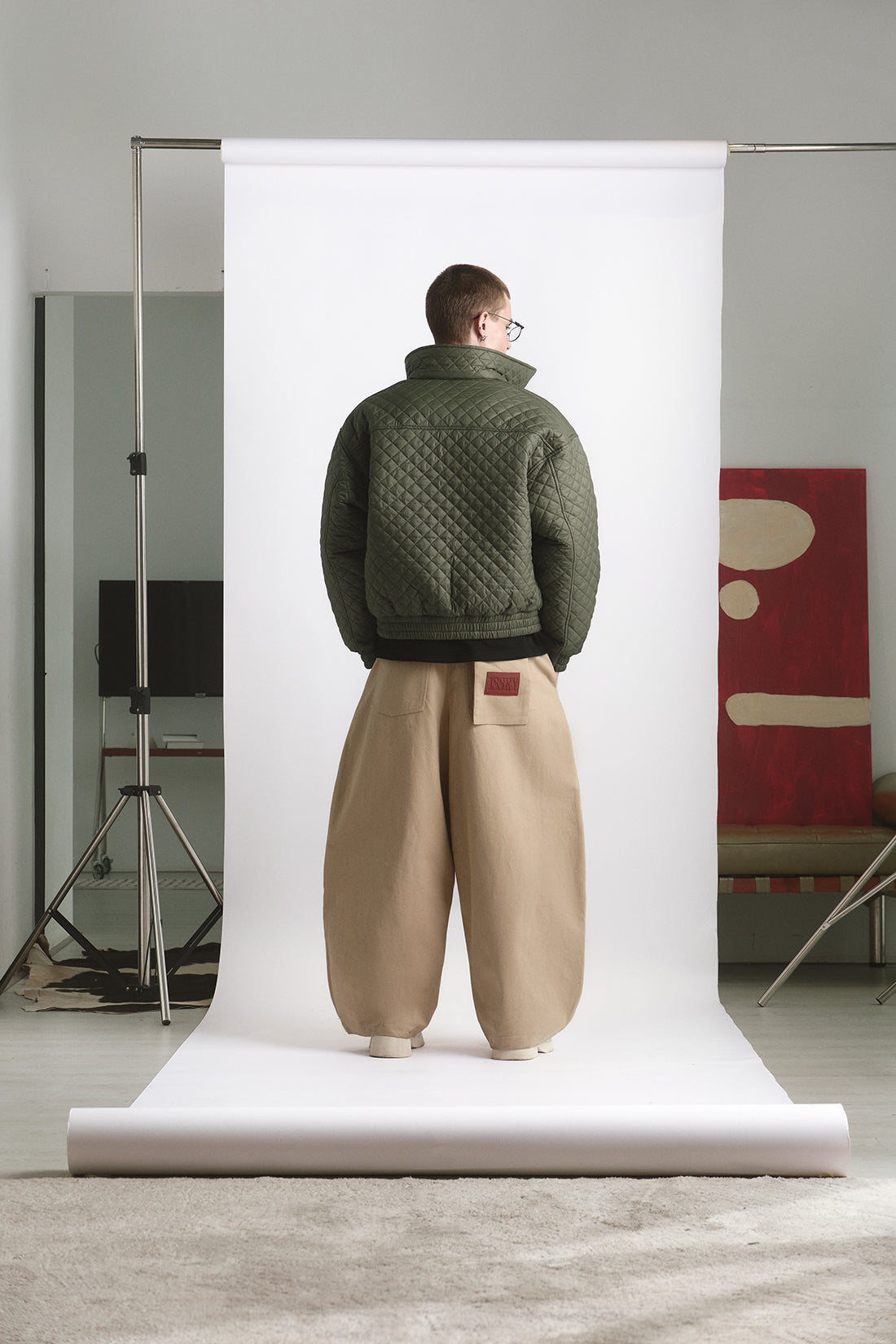 PADDED QUILTED JACKET/ OLIVE