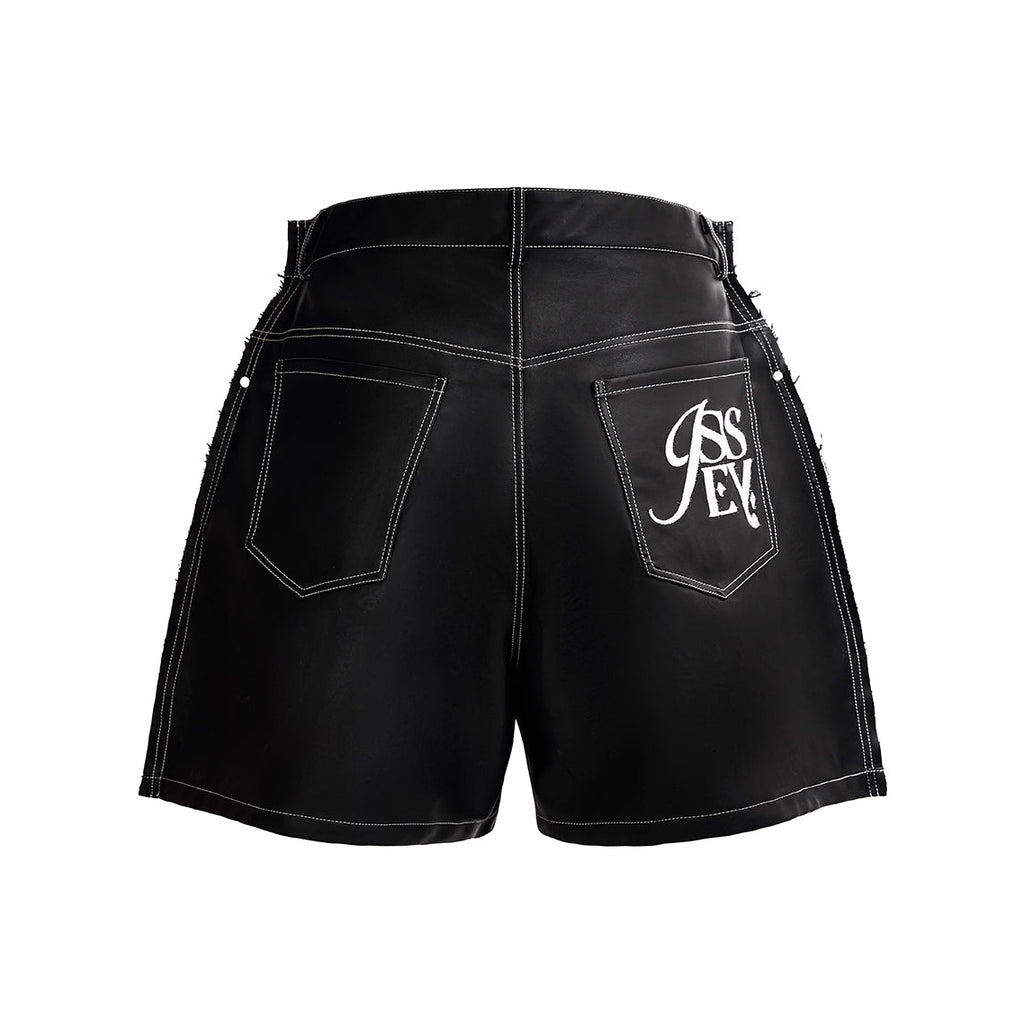 ISSEY LEATHER SHORTS