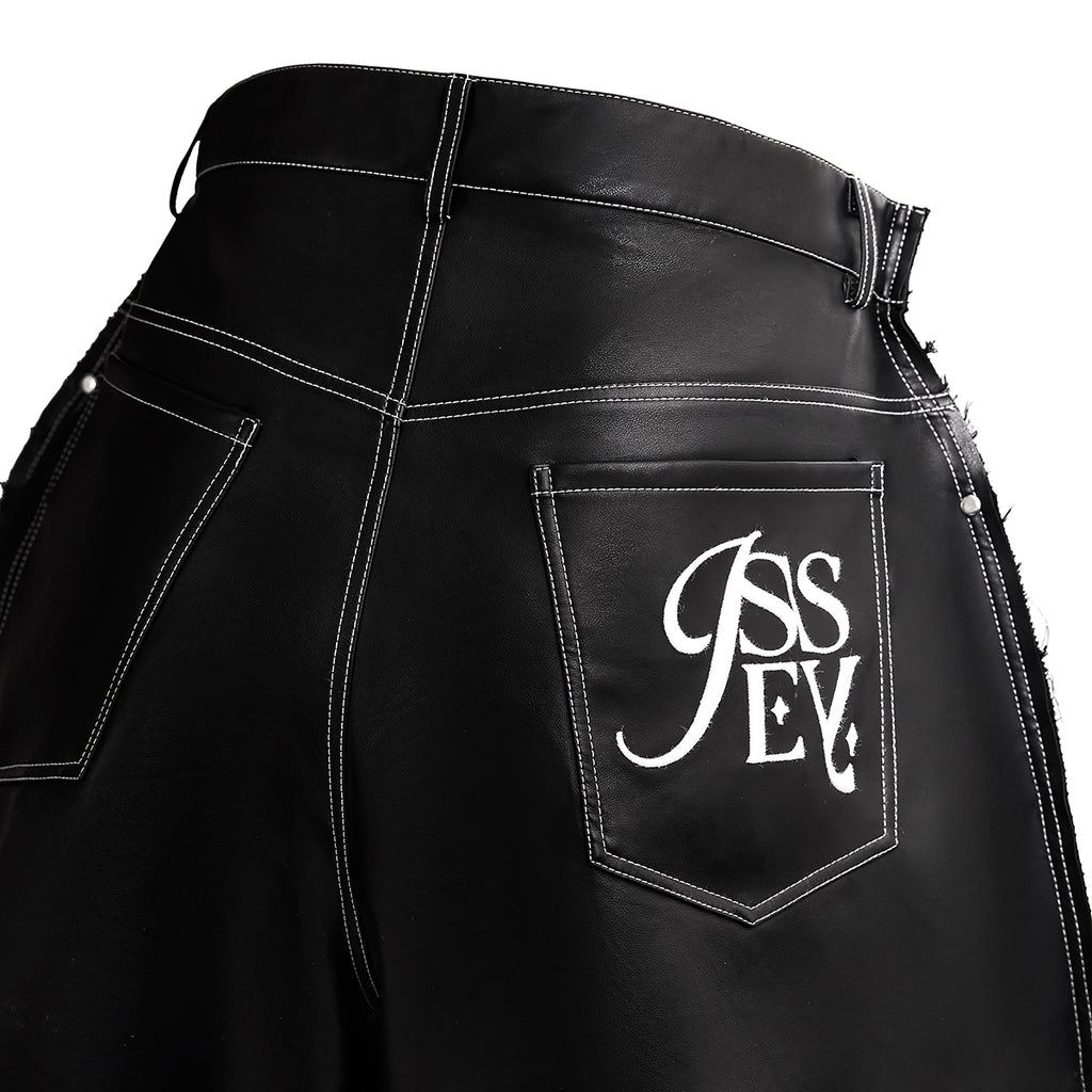 ISSEY LEATHER SHORTS