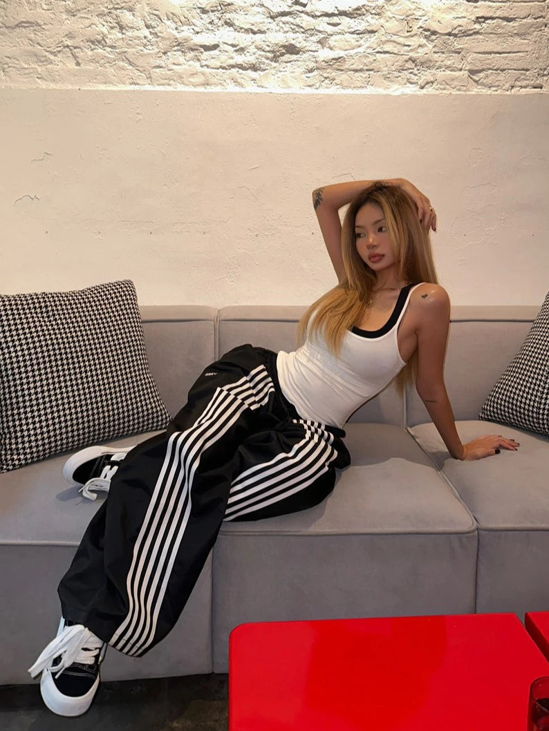 5 STRIPES WIDE PARACHUTE PANTS